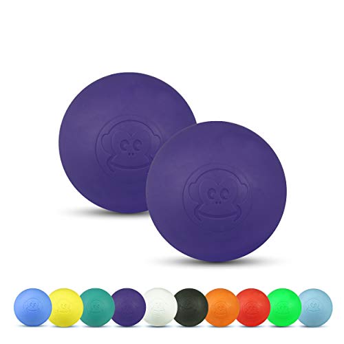 Captain LAX Massageball Original - Lacrosseball 2er Set aus Hartgummi mit den Maßen 6 x 6 cm geeignet für Triggerpunkt- & Faszienmassage/Crossfit