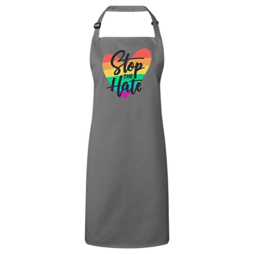 Tablier LGBT cuisine premium à motif cœur arc-en-ciel pour homme et femme