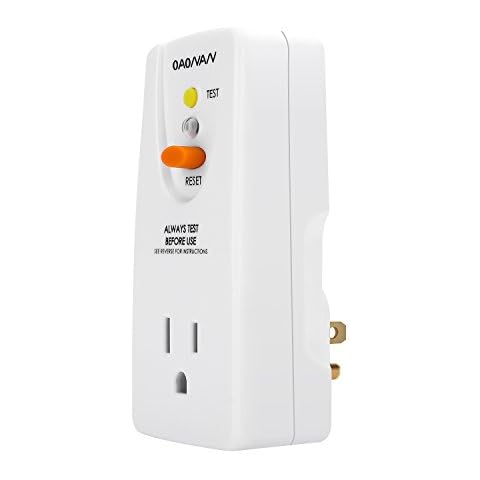 OAONAN GFCI Adapter 15 Amp 3 Prongs Grounded, Waterproof, GFCI Plug Portable with One Outlet and Male Plug-in Ground Fault Circuit Interrupter to Protect Electric Safety Cover
