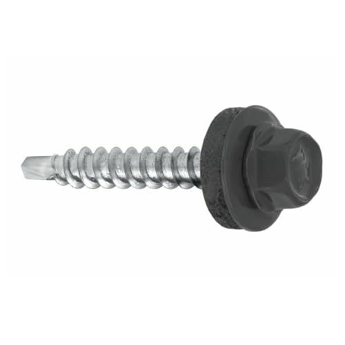 KLIMAS Blacha trapezowa, wkręty dachowe, wkręty fasadowe 4,8 x 35 mm, 250 sztuk – ral: 7024 (grafitowy szary)