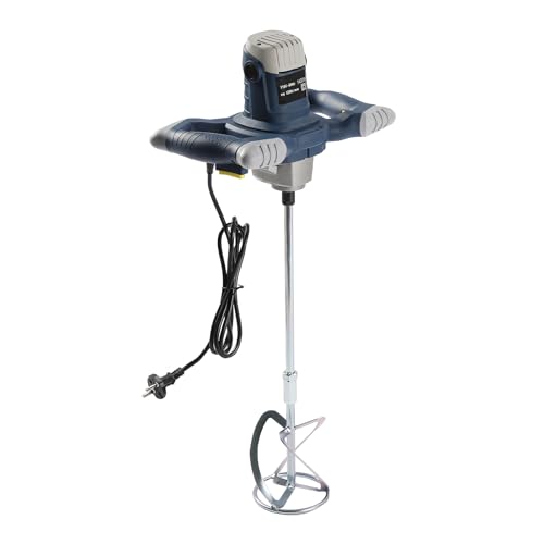 BAOCHADA Agitatore professionale da 1400 W, miscelatore per malta a secco, miscelatore per malta a colori, cambio a 6 marce, 0 – 1200 giri/min, agitatore per miscelare vernici, cemento, cemento, 220