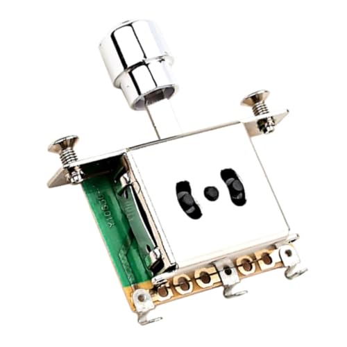 ELAYARD ウェイメタルエレキギターピックアップセレクター 耐久性強化コンパクト設計 楽器パーツ交換用シルバートグルスイッチ