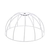 Hemobllo DIY Lampshade Frame White Iron Wire Chandelier Bracket Ceiling Pendant Light Cover Holder Skeleton for Living Room Bedroom Hanging Fixture Table Lamp Craft