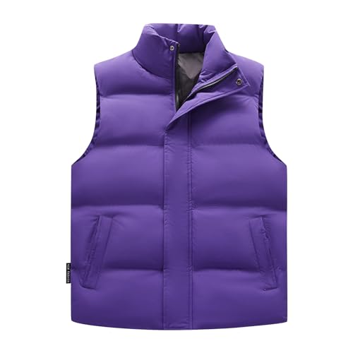 WENKOMG1 Winter Puffer Vest For Men,Lightweight Packable Ski Vest Zip Up Sleeveless Water Resistant Outerwear2