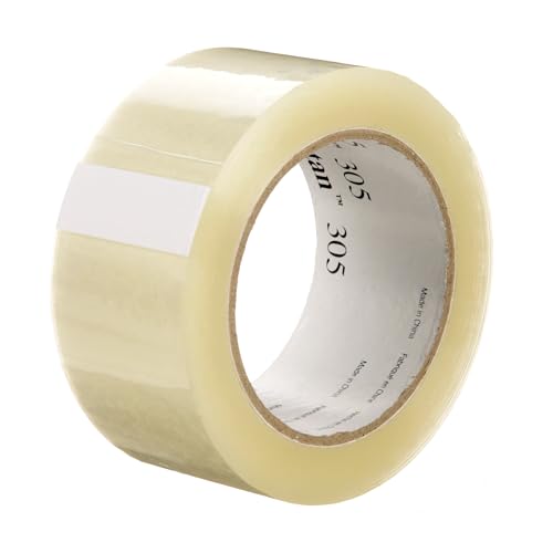 Image of 3M Tartan Box Sealing Tape 305, Clear, 1.88 in x 109.36 yds (48 mm x 100 m)