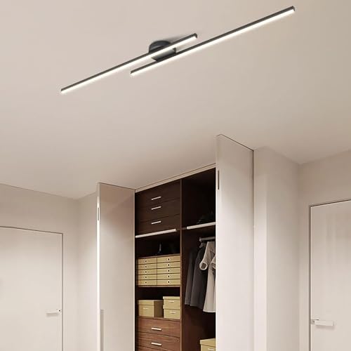 Plafonnier linéaire minimaliste haut de gamme noir 130cm à éclairage variable - 3