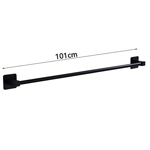 Porte-barre en acier inoxydable noir mat FBSHAD luxe 100 cm