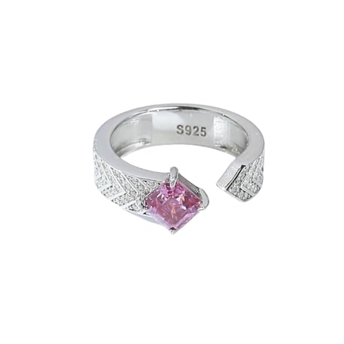 Bague moissanite rose en argent S925 pour illuminer vos tenues de soirée