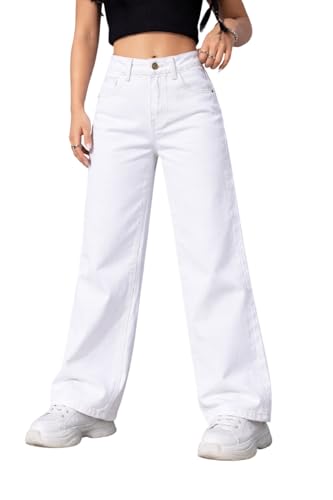 Image of ADBUCKS Stretchable Denim Fabric High Rise Straight Fit Jeans for Girls
