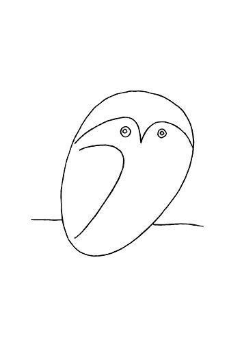 Impression Pablo Picasso Small Owl d'art mat de qualité musée