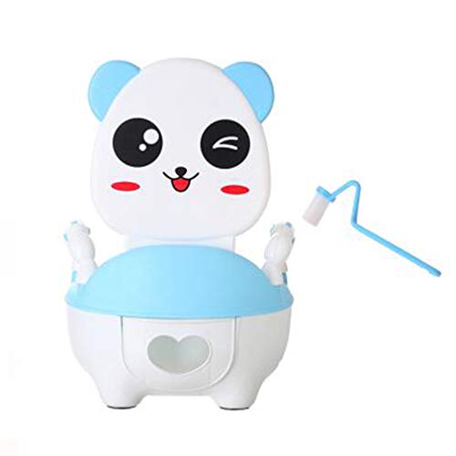 Yunchao Children's Cartoon Blue Panda Drawer Toilet Baby Bedpan for Boys and Girls Toilet Toilet for Infants Childs Aged 0-6 (Blue Panda)