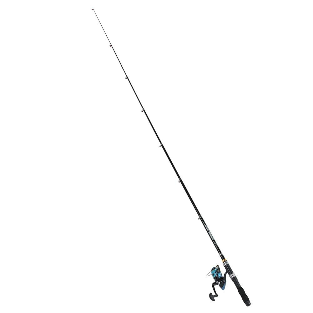 Alomejor Caña de Pescar Portátil Pequeño Polo Corto Mar Mini Herramientas de Pesca en el Mar Caña de Pescar Telescópica para Viajes Agua de Mar de Agua Dulce Bajo Trucha Pesca