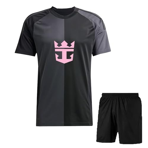 Image of Sports Soccer Home Away Kids Boys Barce Lamine Yamal Football Jersey Boys Set T-Shirt and Shorts