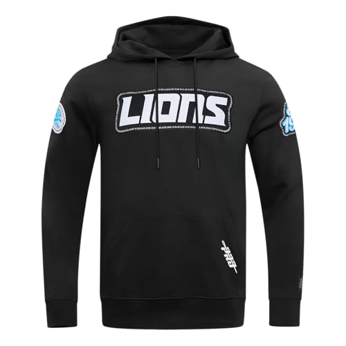 Pro Standard Mens NFL Detroit Lions DIY Pick Stitch Pull Over Hoodie Black L