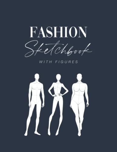 Fashion Sketchbook Template: Large Fashion Model Figure Templates: Women, Curvy Women, Men on white Paper 8.5 x 11 inches; Designer's Sketchbook with different Poses, male and female Poses