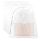 Set di 6 sacchetti antipolvere per borse, in tessuto non tessuto traspirante per viaggi, conservazione e guardaroba, custodie antipolvere per borse, borse a tracolla, portafogli