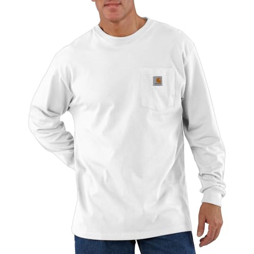 Carhartt mens Workwear Jersey Pocket Long-sleeve Shirt K126 (Regular and Big & Tall Sizes) Shirt (pack of 1)