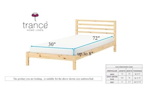 Image of Trance Cotton Feel Terry Ultra Soft Waterproof Small | DIWAN Single Size Mattress Protector | Breathable - Hypoallergenic Bed Protector (72x30 inch | 6x2.5 feet, Maroon - Pack of 1)