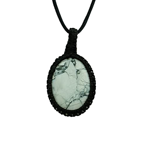 Image of REMEDYWALA Gemstone Macrame Pendant for Reiki & Crystal Healing, Natural Stone