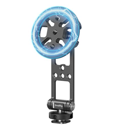 Image of SmallRig Magnetic Metal Phone Mount with Cold Shoe Mount, Adjustable Rotatable Phone Tripod Holder Adapter for iPhone, Camera Monitoring, Tripods, Stabilizers - 5156