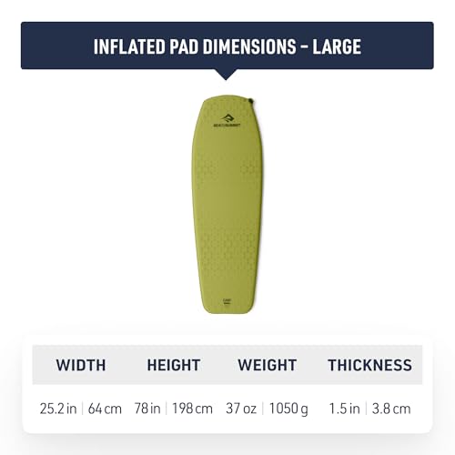 Image of Sea to Summit Camp Self-Inflating Foam Sleeping Mat for Camping and Backpacking - Tapered - Large (78 x 25.2 x 1.5) inches
