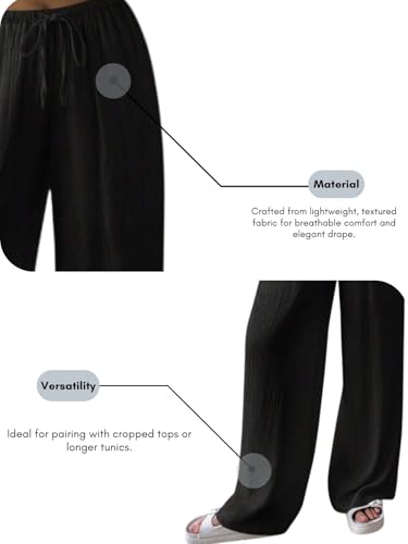 Image of GRECIILOOKS High Waist Trousers for Women - Flared Korean Style Formal Pants | Elegant Workwear for Office, College & Events (Available in Plus Size)