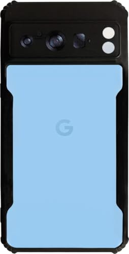 Image of AIBEX Crystal Clear Back Cover Case for Google Pixel 8 Pro | 360 Degree Protection | Shock Proof Design | Transparent Back Cover Case (PC & TPU, Black Bumper)