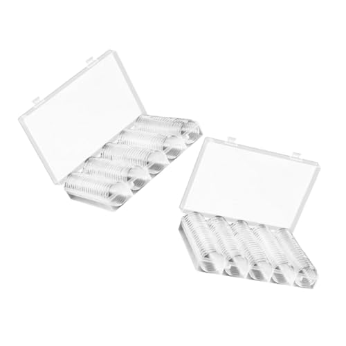 Capsules pour boîtes de rangement lot de 2 ensembles en plastique transparent robuste