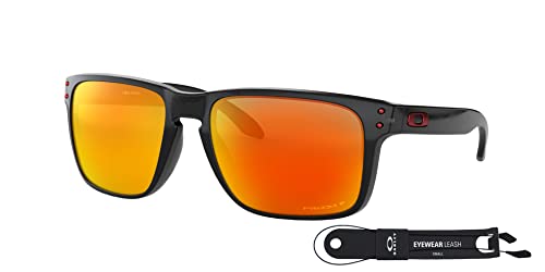 Oakley Holbrook XL OO9417 941708 Sunglasses For Men Bundle + Oakley Leash + VISIOVA Accessories