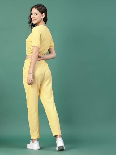 Image of Rigo Cotton Co-ord Set for Women | Round Neck, Slim Fit Tracksuit Co-ords Set for Women | Stylish Dresses for Women | Casual Wear, Beach Wear, Vacation Wear Outfit for Women