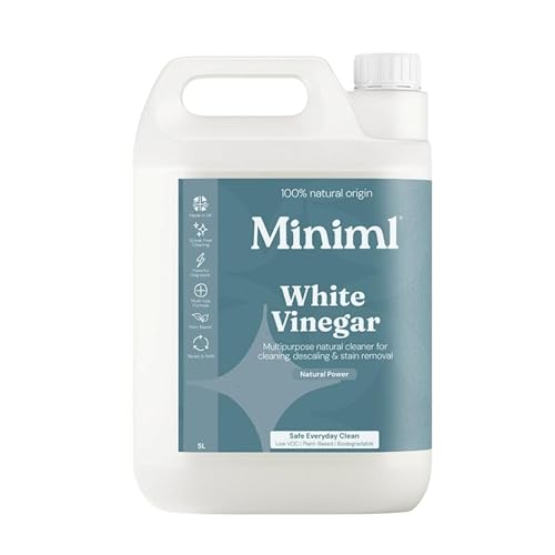 Miniml Eco White Vinegar Cleaning - All Natural Multi-Surface & Multi-Purpose Cleaner Limescale Remover Laundry Softener & More - 100% Vegan & Cruelty Free (5L (Pack of 1)