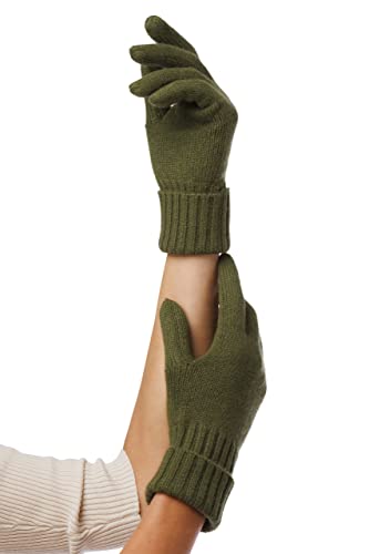 Fishers Finery Women's 100% Pure Luxury Cashmere Gloves with Ribbed Cuff; Knit Warm Fashion Winter...