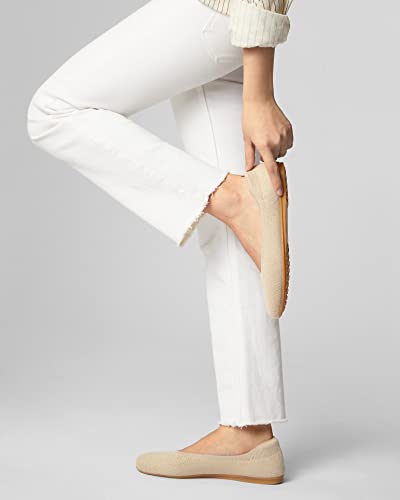 Arromic Nude Flats Shoes For Women, Washable Round Toe Knit Ballet Flats Shoes With Comfortable Heel Cushions, Soft Slip On Dressy Shoes For Business Casual, Office, Work, Wedding #TOP3