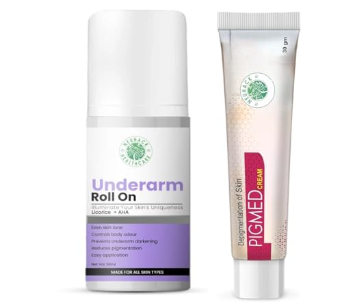 Image of Underarm Darkness Removal combo - Armpit brightening rollon & pigmed night cream(80 g)