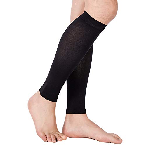 Image of TOFLY Calf Compression Sleeve for Men & Women, 1 Pair, Footless Compression Socks 20-30mmHg for Leg Support, Shin Splint, Pain Relief, Swelling, Varicose Veins, Nursing, Travel, Plus Size S - 5XL