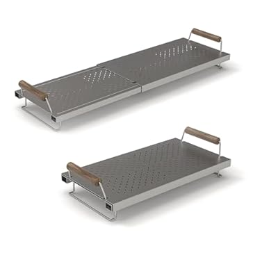 Adjustable Grill Warming Rack for Blackstone 17 22 28 36 Inch Grill, Stainless Steel Grill Warming Rack for Weber Charbroil Camp Chef and Most Tabletop Flattop Grill Accessories