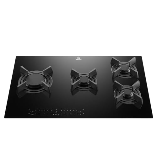 Electrolux Cooktop 4 Bocas Gás Electrolux Expert Mesa de Vidro, Painel Touch e Timer Digital (KE4GF) 220V