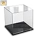 Produktbild Acryl Vitrine Schaukasten für Lego 10309 21265 75328 76428 Helmet, Glasvitrine Acrylbox Transparent Würfel für Figuren Sammlerstücke Spielzeug mit Holz-Kunststoff-Basis, Schwarz Innen 20x20x20 cm