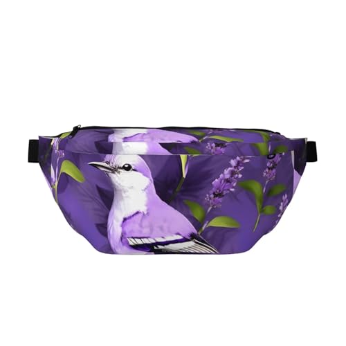 Sac banane de course à pied anti-rebond réglable violet