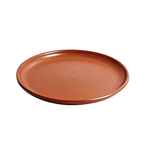 REGAS CLAY ROUND PLATE MUD SERVING PLATE #266 (30 CM)