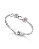 Viceroy Pulsera Mujer Acero Madre Perla Blanco Cierre de pinza langosta Cadena simple Bangle Joyería