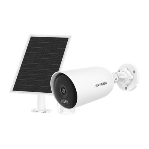 Hikvision Caméra de sécurité IP Bullet TurboHD 2.8mm IP66 avec Panneau Solaire IP65 - DS-2CFS04/4G (2.8mm) Blanc