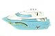 Udo Schmidt GmbH & Co. KG Spardose Urlaub Yacht mit Regenbogen 16 cm Sparschwein Schiffsreise Reise Reisen Meer Sommerurlaub
