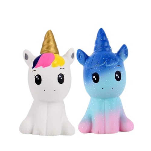 ANBOOR Squishies 2er-Set Einhorn Galaxy Collection Langsam Ansteigend Quetschen Spielzeug Geschenk Süße Tiere Antistress Queeze Toys für Kinder und Erwachsene Ostern Deko