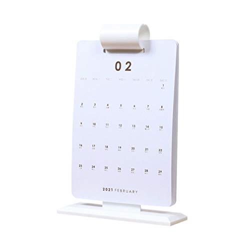 NUOBESTY Maandelijkse Kalender stand Eenvoudige Stijl Schema Gift Tafelblad Flip Kalender Duurzaam 2021 Kalender…