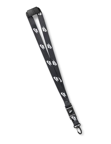 Nike Unisexe Club Standard Lanyard Chaîne de clé Black/White/White One Size