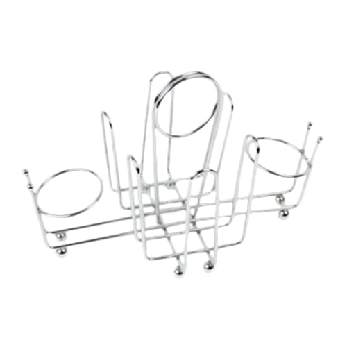 A-to-Z Supply CRSP956 Salt & Pepper/Sugar Packet Holder, 9" x 5" x 5-3/4"H, Wire, Chrome Plated