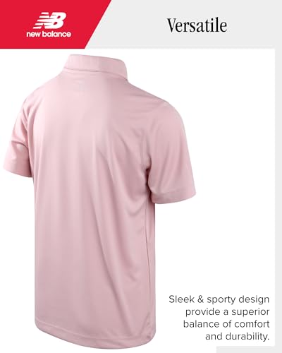 Image of New Balance Boys Short Set - 2 Piece Short Sleeve Collared Golf Boys Polo Shirt & Athletic Shorts for Outdoor Activities