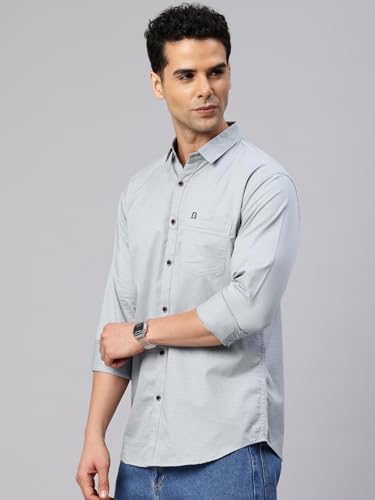 Image of Majestic Man Comfort Slim Fit Solid Pure Cotton Casual Shirt