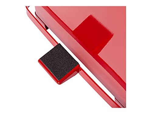 Image of Rubbermaid Commercial Products Defenders Biohazard Steel Trash Can Step-On 4 GAL Red Hospital /Doctor's Office /Healthcare Facilities